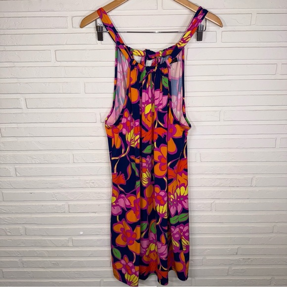 Trina Turk Colorful Floral Halter Swim Coverup Dress, Women’s Size Medium - Picture 1 of 7
